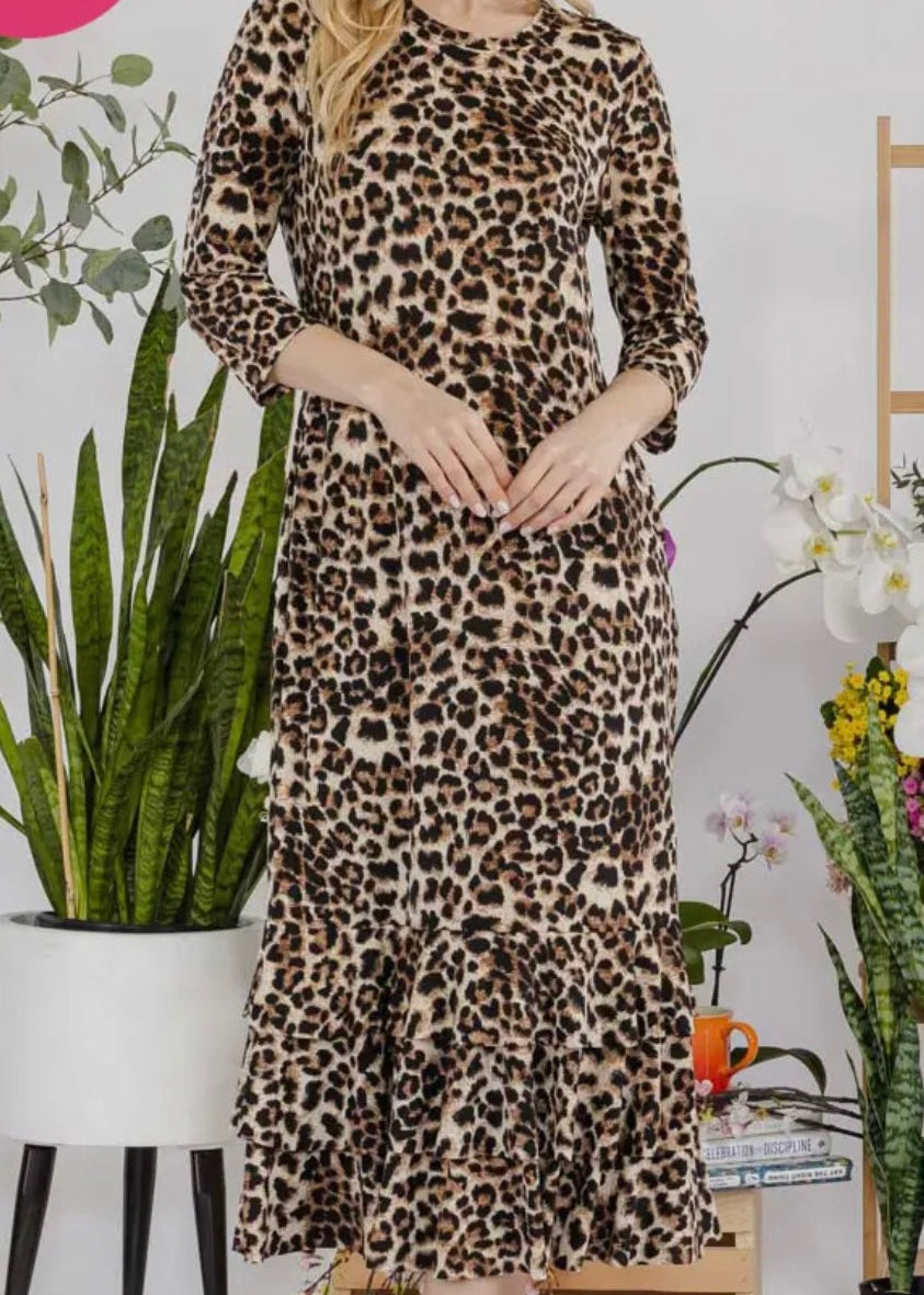 Leopard dress-plus