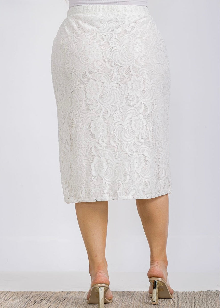 Lace skirt-plus
