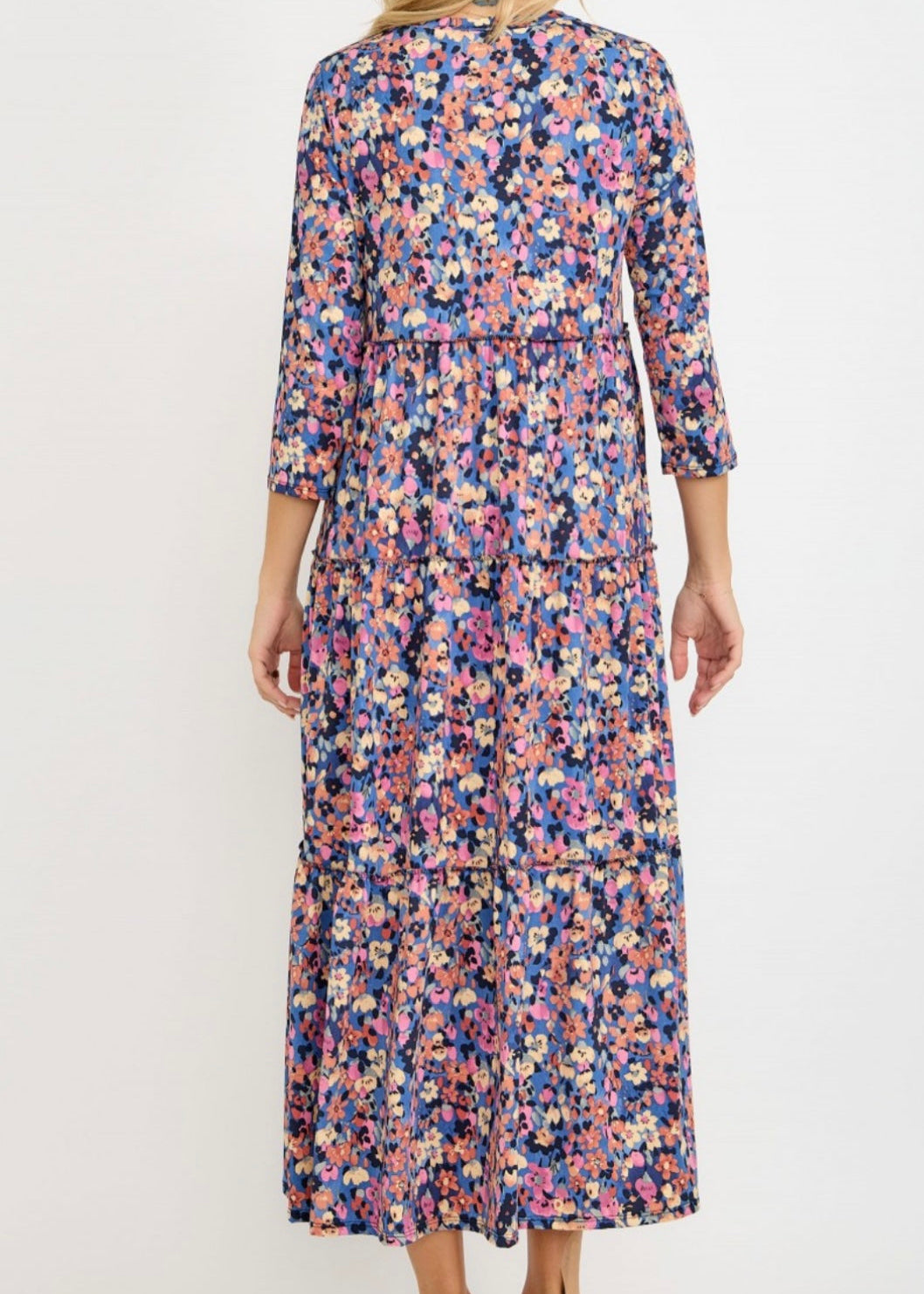 Navy Floral Dress