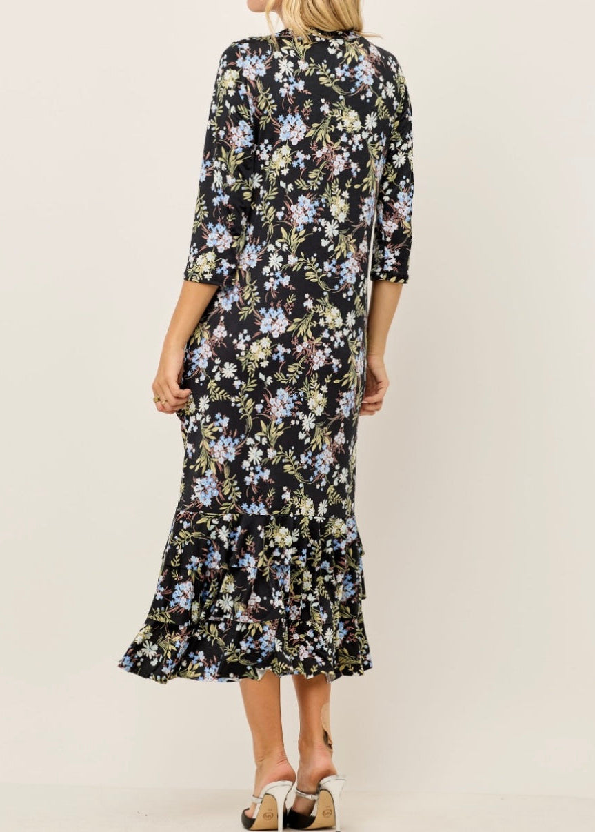 Black floral dress