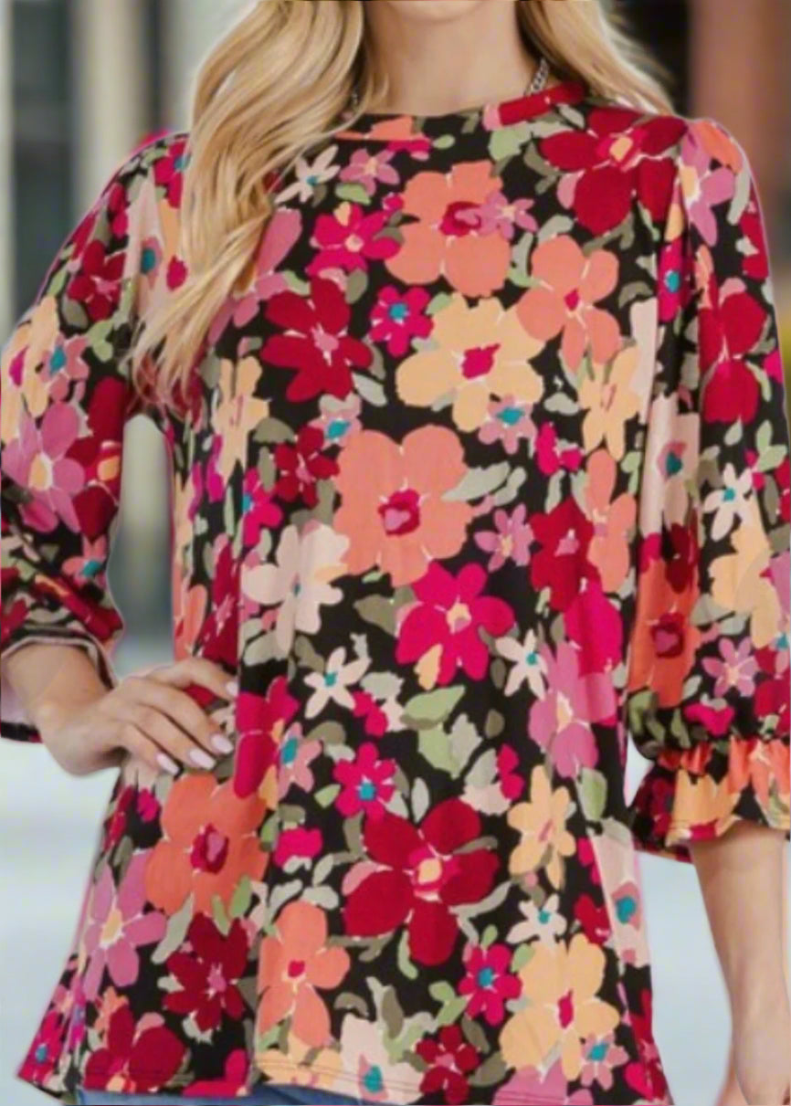 Floral top-plus