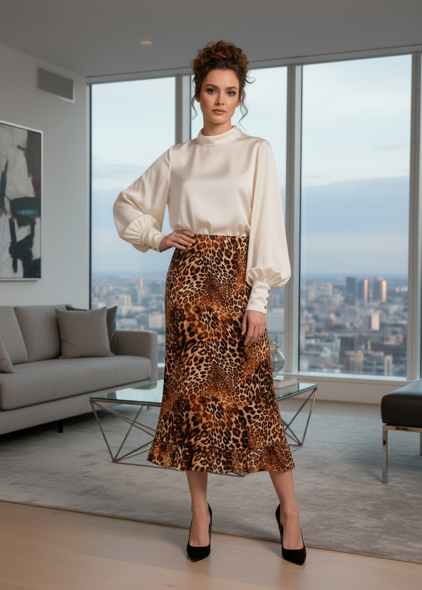 Leopard skirt