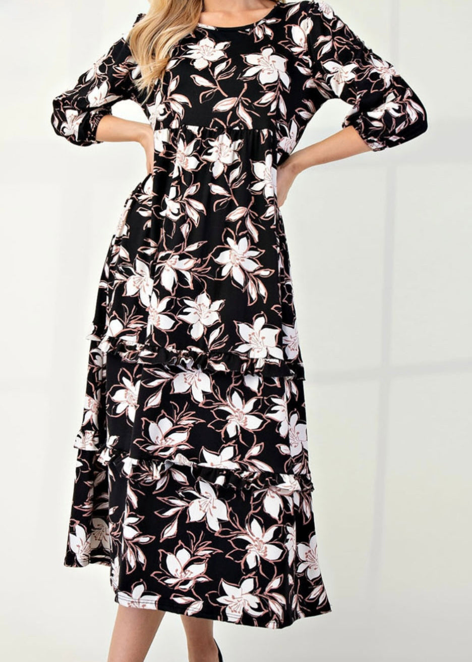 Black Floral Dress
