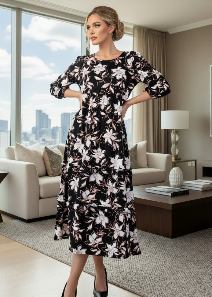 Black Floral Dress