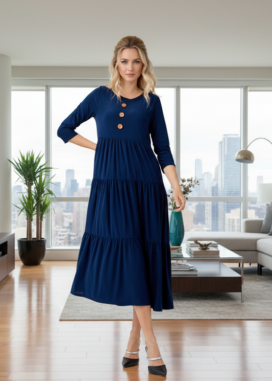 Navy Dress-Plus