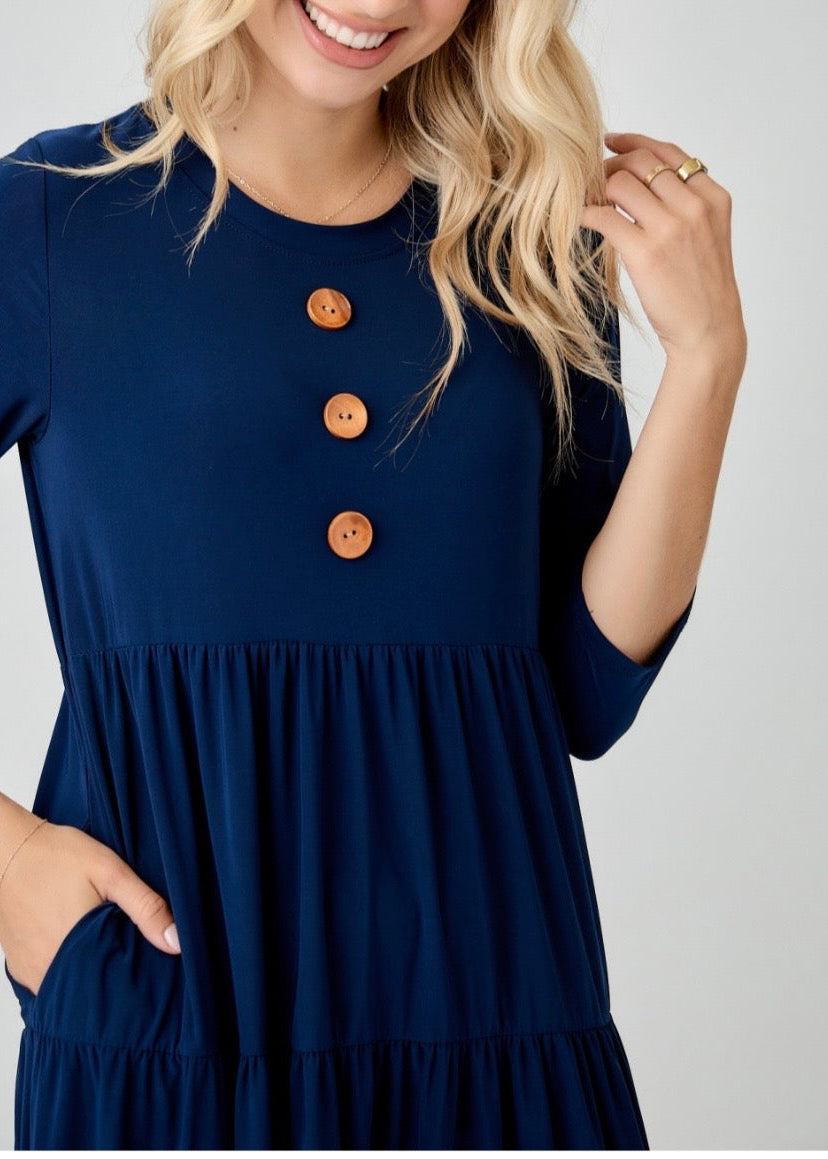 Navy Dress-Plus