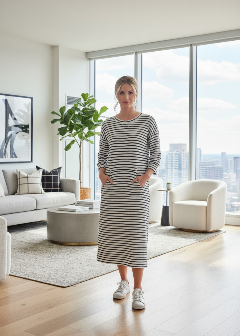 Rib Midi dress
